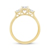 Thumbnail Image 3 of Princess-Cut Diamond Three-Stone Engagement Ring 1 ct tw 14K Yellow Gold