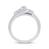 Thumbnail Image 2 of Round-Cut Diamond Three-Stone Swirl Engagement Ring 1/2 ct tw 14K White Gold