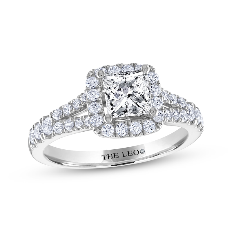 Main Image 1 of THE LEO Diamond Princess-Cut Engagement Ring 1-3/8 ct tw 14K White Gold