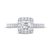 Thumbnail Image 3 of THE LEO Diamond Princess-Cut Halo Engagement Ring 1-1/3 ct tw 14K White Gold