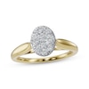 Thumbnail Image 1 of Multi-Diamond Oval Engagement Ring 1/4 ct tw 14K Two-Tone Gold