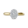 Thumbnail Image 3 of Multi-Diamond Oval Engagement Ring 1/4 ct tw 14K Two-Tone Gold