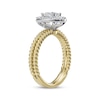 Thumbnail Image 2 of Oval-Cut Diamond Halo Twist Shank Engagement Ring 1 ct tw 14K Two-Tone Gold