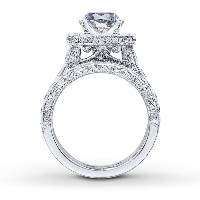 Main Image 2 of Neil Lane Cushion-cut Diamond Bridal Set 3-1/4ct tw 14K White Gold Size 5