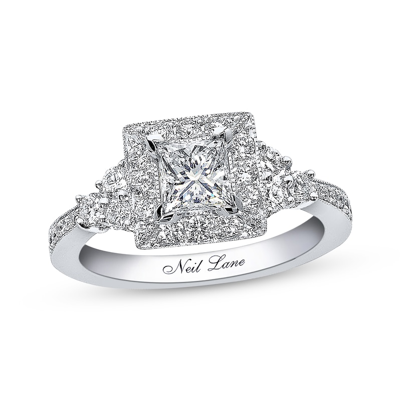 Neil Lane Princess-cut Diamond Engagement Ring 1-1/4ct tw 14K White Gold