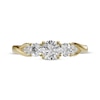 Thumbnail Image 3 of Round-Cut Diamond Three-Stone Engagement Ring 1/4 ct tw 10K Yellow Gold