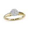 Thumbnail Image 0 of Multi-Diamond Circular-Shaped Engagement Ring 1/4 ct tw 14K Two-Tone Gold