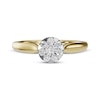 Thumbnail Image 2 of Multi-Diamond Circular-Shaped Engagement Ring 1/4 ct tw 14K Two-Tone Gold