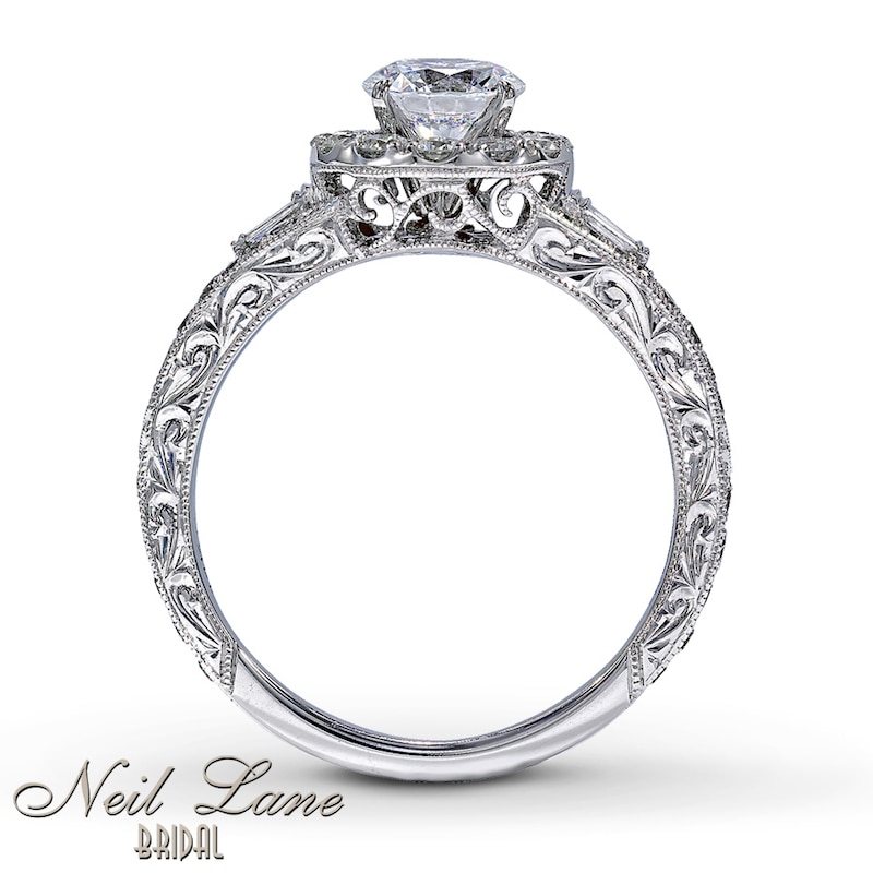 Neil Lane Round Diamond Engagement Ring 1-1/8ct tw 14K White Gold