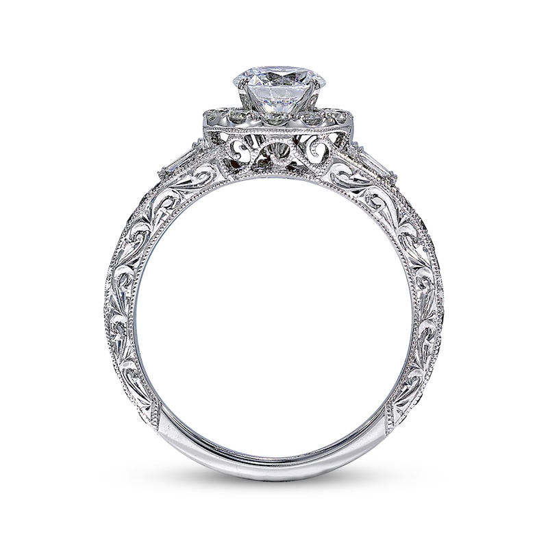 Neil Lane Round Diamond Engagement Ring 1-1/8ct tw 14K White Gold