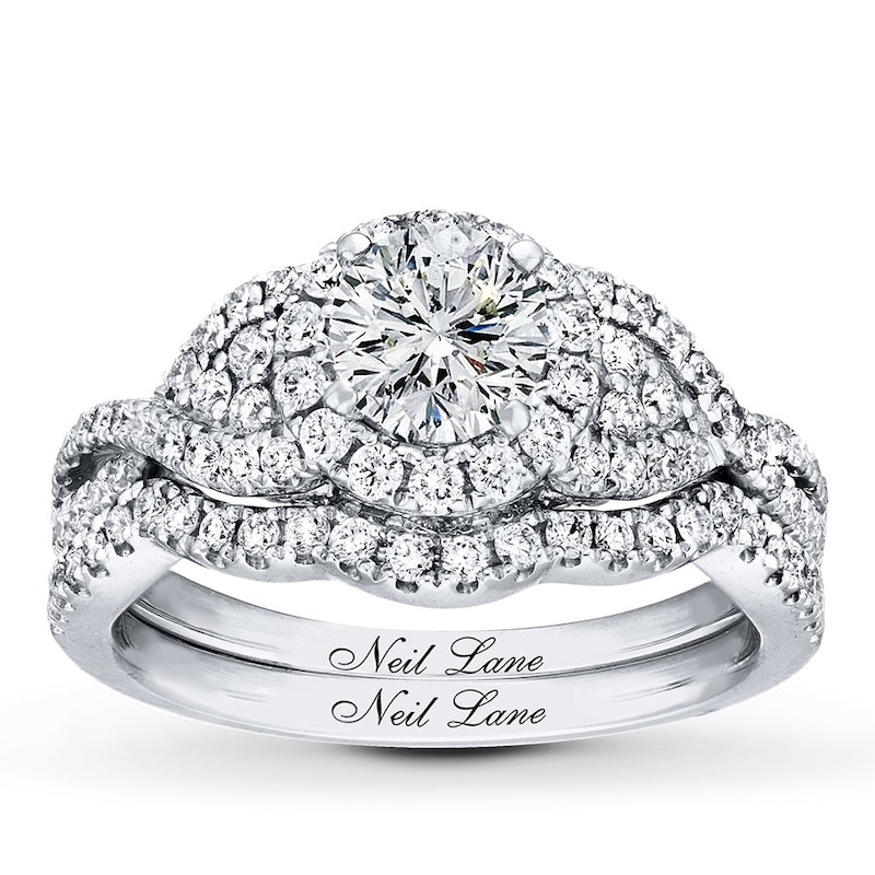 Main Image 1 of Neil Lane Round Diamond Bridal Set 1-3/8ct tw 14K White Gold