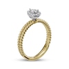 Thumbnail Image 1 of Pear-Shaped Diamond Rope Twist Engagement Ring 1/4 ct tw 14K Two-Tone Gold