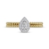 Thumbnail Image 2 of Pear-Shaped Diamond Rope Twist Engagement Ring 1/4 ct tw 14K Two-Tone Gold