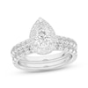 Thumbnail Image 0 of Lab-Created Diamonds by KAY Pear-Shaped Halo Bridal Set 2 ct tw 14K White Gold (VS2/F)