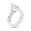 Thumbnail Image 1 of Lab-Created Diamonds by KAY Pear-Shaped Halo Bridal Set 2 ct tw 14K White Gold (VS2/F)