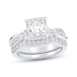 Adore Lab-Grown Diamonds Princess-Cut Double Cuff Bridal Set 3 ct tw 14K White Gold (VS2/F)