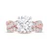 Thumbnail Image 3 of Lab-Grown Diamonds by KAY Round-Cut Double Hidden Halo Bridal Set 3 ct tw 14K Rose Gold