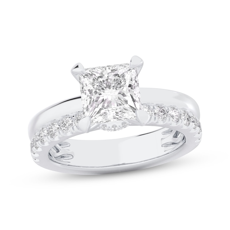 Main Image 1 of Lab-Grown Diamonds by KAY Princess-Cut Engagement Ring 2-1/2 ct tw 14K White Gold (VS2/F)