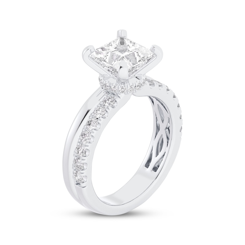 Main Image 2 of Lab-Grown Diamonds by KAY Princess-Cut Engagement Ring 2-1/2 ct tw 14K White Gold (VS2/F)