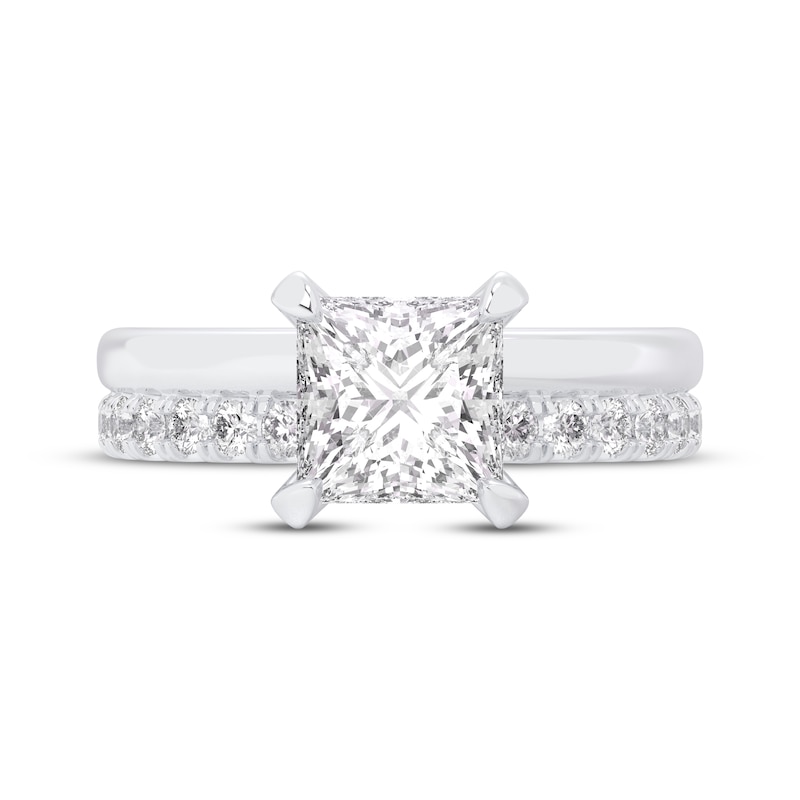 Main Image 3 of Lab-Grown Diamonds by KAY Princess-Cut Engagement Ring 2-1/2 ct tw 14K White Gold (VS2/F)