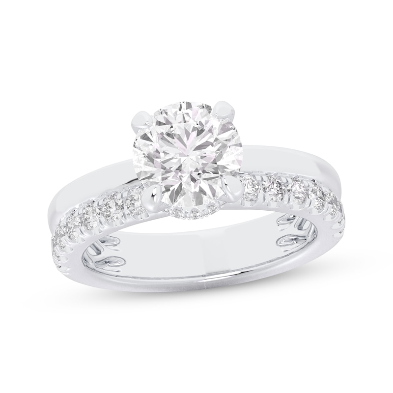 Main Image 1 of Lab-Grown Diamonds by KAY Round-Cut Engagement Ring 2 1/2 ct tw 14K White Gold (VS2/F)