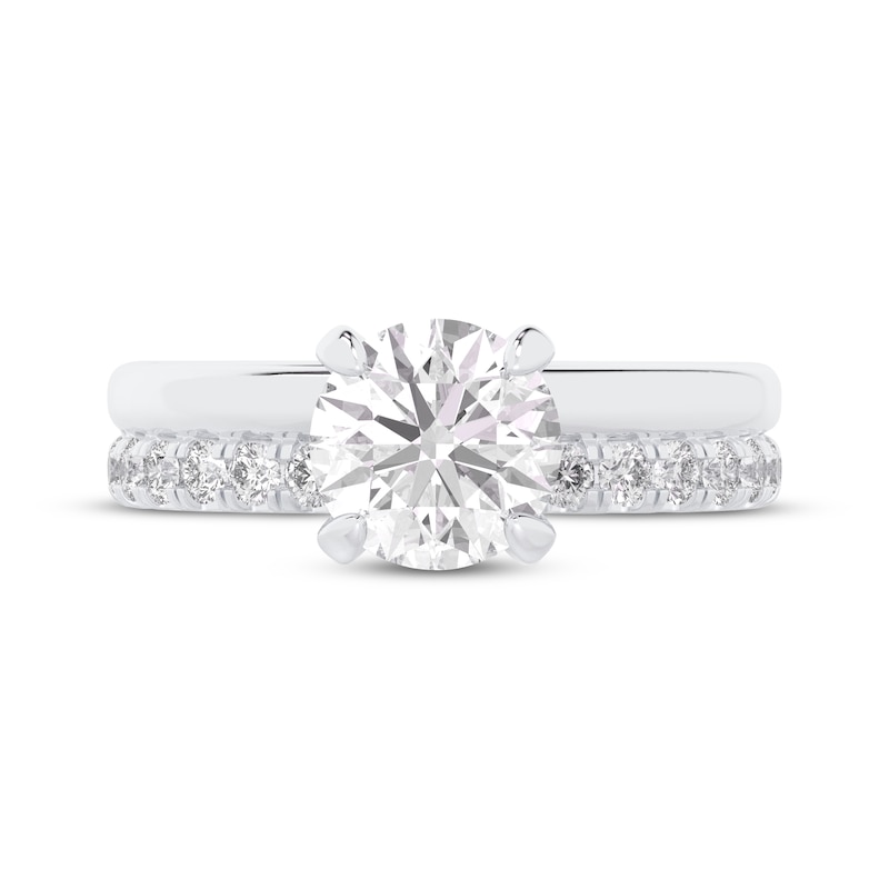 Main Image 3 of Lab-Grown Diamonds by KAY Round-Cut Engagement Ring 2 1/2 ct tw 14K White Gold (VS2/F)