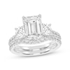 Thumbnail Image 0 of Lab-Grown Diamonds by KAY Emerald-Cut Three-Stone Bridal Set 3 ct tw 14K White Gold