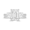 Thumbnail Image 2 of Lab-Grown Diamonds by KAY Emerald-Cut Three-Stone Bridal Set 3 ct tw 14K White Gold