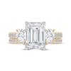 Thumbnail Image 3 of Lab-Grown Diamonds by KAY Emerald-Cut Three-Stone Bridal Set 3 ct tw 14K Yellow Gold