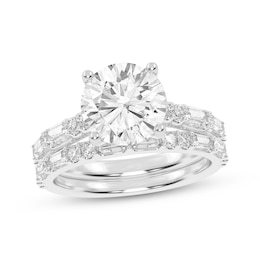 Lab-Created Diamonds by KAY Round-Cut Bridal Set 3 ct tw 14K White Gold