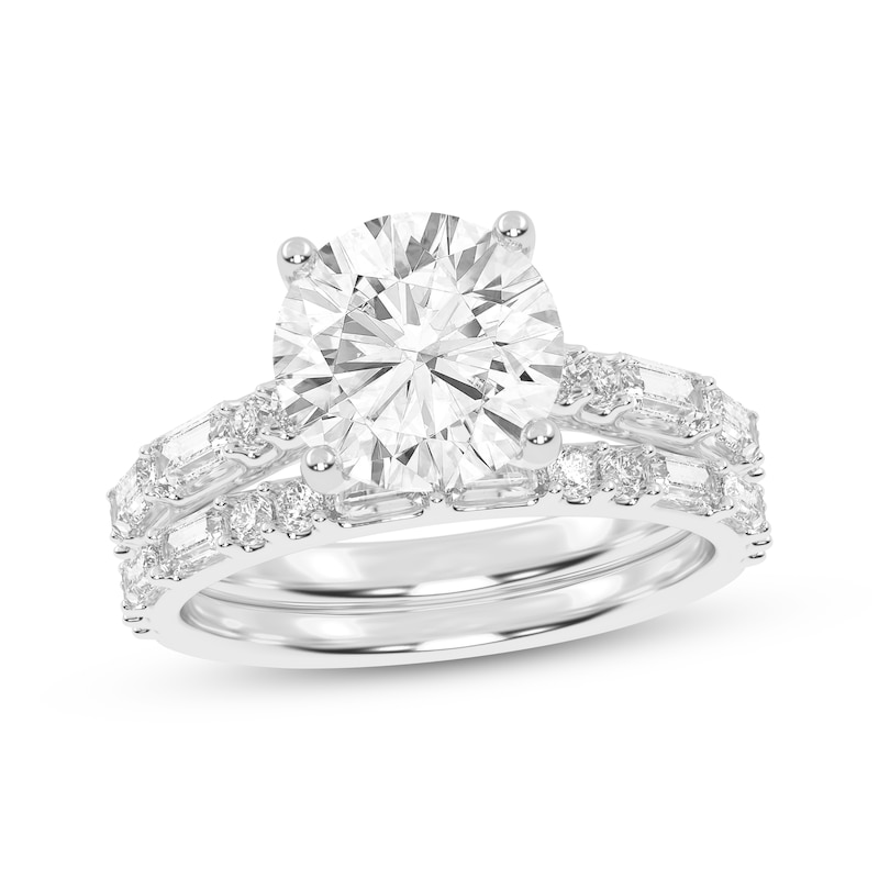 Lab-Grown Diamonds by KAY Round-Cut Bridal Set 3 ct tw 14K White Gold