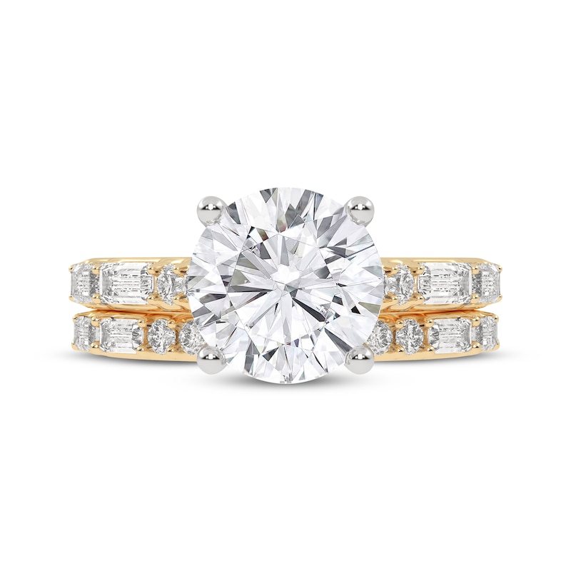 Lab-Created Diamonds by KAY Round-Cut Bridal Set 3 ct tw 14K Yellow Gold