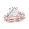 Thumbnail Image 1 of Lab-Grown Diamonds by KAY Round-Cut Bridal Set 3 ct tw 14K Rose Gold