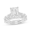 Thumbnail Image 1 of Lab-Created Diamonds by KAY Emerald-Cut Bridal Set 3 ct tw 14K White Gold