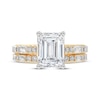 Thumbnail Image 3 of Lab-Grown Diamonds by KAY Emerald-Cut Bridal Set 3 ct tw 14K Yellow Gold