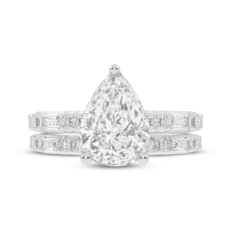 Lab-Created Diamonds by KAY Pear-Shaped Bridal Set 3 ct tw 14K White Gold