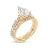 Thumbnail Image 2 of Lab-Grown Diamonds by KAY Pear-Shaped Bridal Set 3 ct tw 14K Yellow Gold