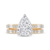 Thumbnail Image 3 of Lab-Grown Diamonds by KAY Pear-Shaped Bridal Set 3 ct tw 14K Yellow Gold