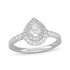 Thumbnail Image 1 of Neil Lane Pear-Shaped Diamond Double Halo Engagement Ring 7/8 ct tw 14K White Gold