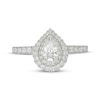 Thumbnail Image 3 of Neil Lane Pear-Shaped Diamond Double Halo Engagement Ring 7/8 ct tw 14K White Gold