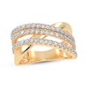 Thumbnail Image 1 of Diamond Multi-Row Crisscross Ring 1/2 ct tw 14K Yellow Gold