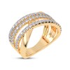 Thumbnail Image 2 of Diamond Multi-Row Crisscross Ring 1/2 ct tw 14K Yellow Gold