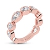 Thumbnail Image 2 of Lab-Grown Diamonds by KAY Oval, Pear & Round-Cut Anniversary Ring 2 ct tw 14K Rose Gold