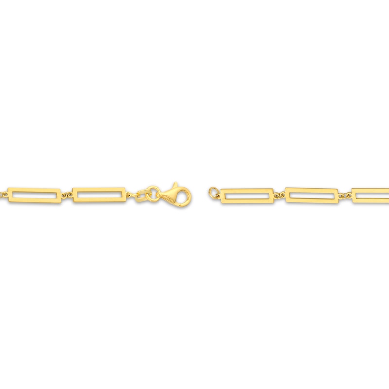 Main Image 3 of Rectangle Link Bracelet 14K Yellow Gold 7&quot;