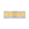 Thumbnail Image 3 of Men's Wedding Band White Tungsten Carbide & 14K Yellow Gold 8mm