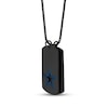 Thumbnail Image 2 of Men's &quot;Blue Lives Matter&quot; Star Double Dog Tag Necklace Black & Blue Ion-Plated Stainless Steel 24&quot;