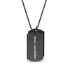 Thumbnail Image 3 of Men's &quot;Blue Lives Matter&quot; Star Double Dog Tag Necklace Black & Blue Ion-Plated Stainless Steel 24&quot;