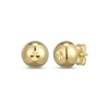 Thumbnail Image 1 of Engraved Star Ball Stud Earrings 18K Yellow Gold-Plated Sterling Silver